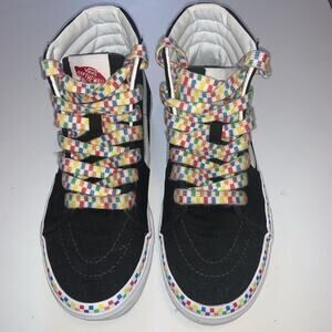 Vans Old Skool Rainbow Checkerboard Youth 4.5Y Sneakers